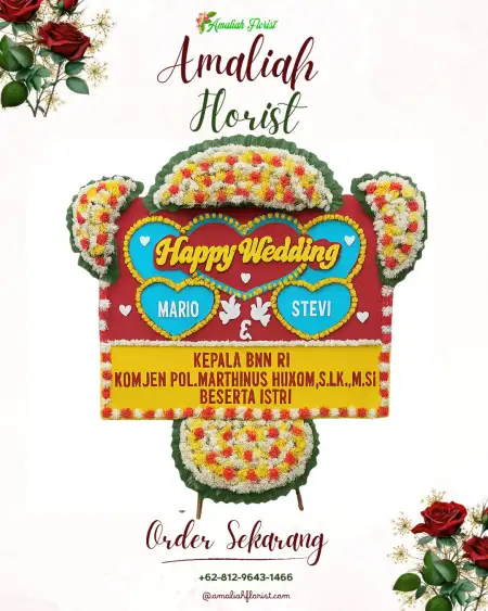 Papan Bunga Pernikahan Orong Telu